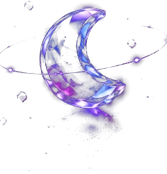 3D Glossy Crescent Moon